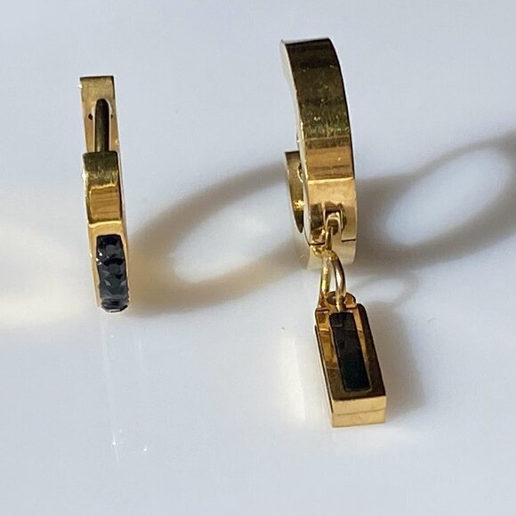 Gold Plated Stainless Steel Roman Set of 6 Earrings - Picture 5 of 11